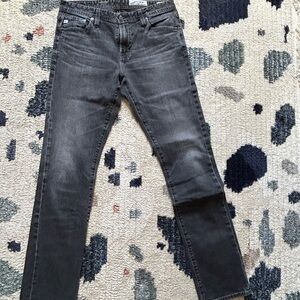 Ag Adriano Goldschmied Slim Straight Everett Men’s Jeans — Charcoal Grey